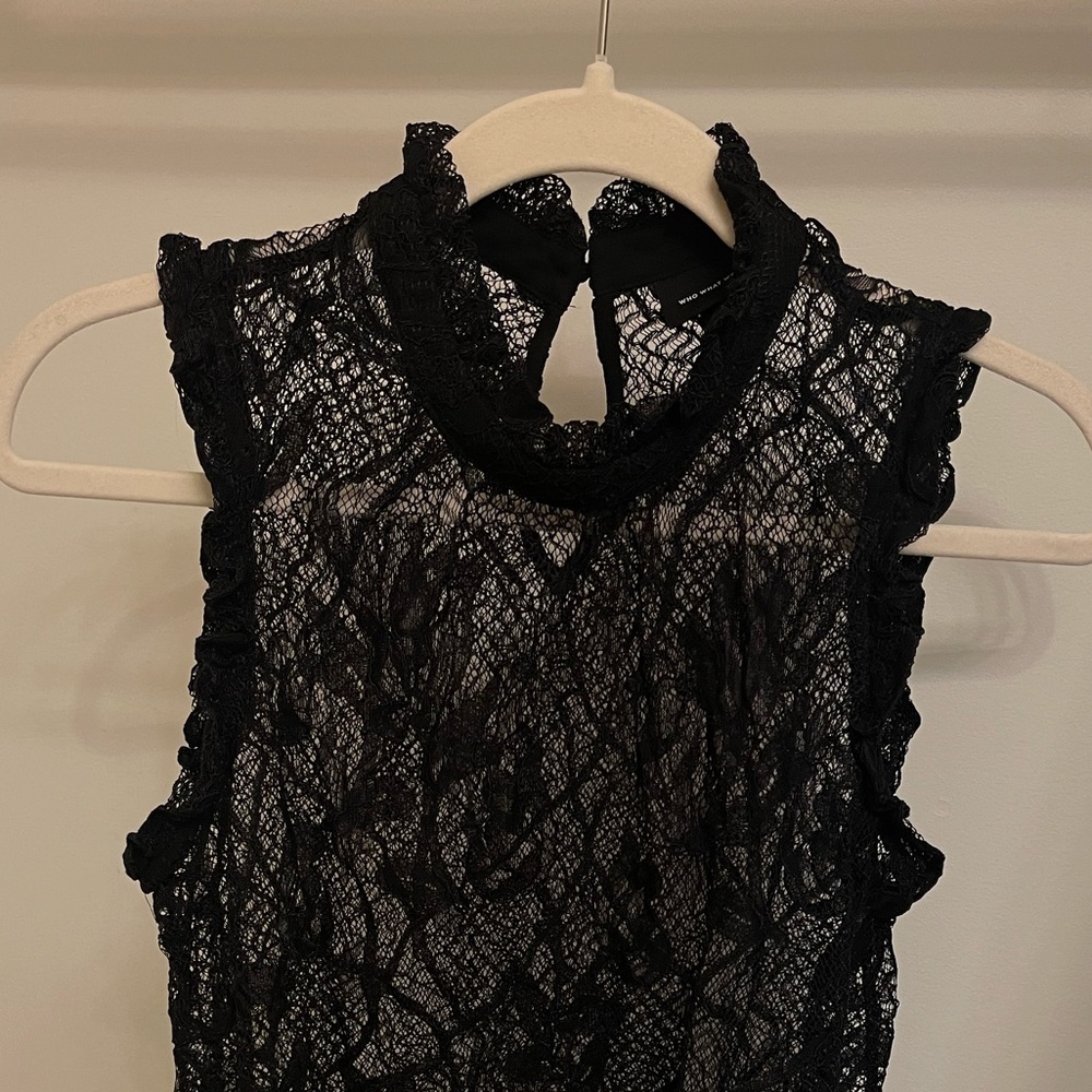 Black lace tunic